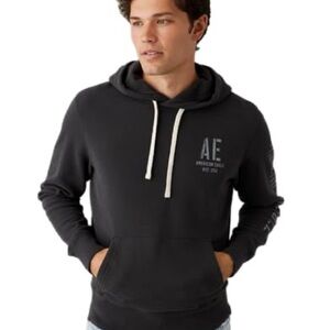 American Eagle Outfitters Blue Logo Hooded Sweatshirt Size Medium